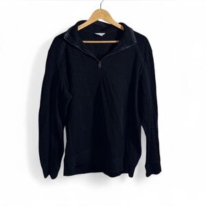 Calvin Klein Black Zip Up Sweater 1/4 Zip Pullover